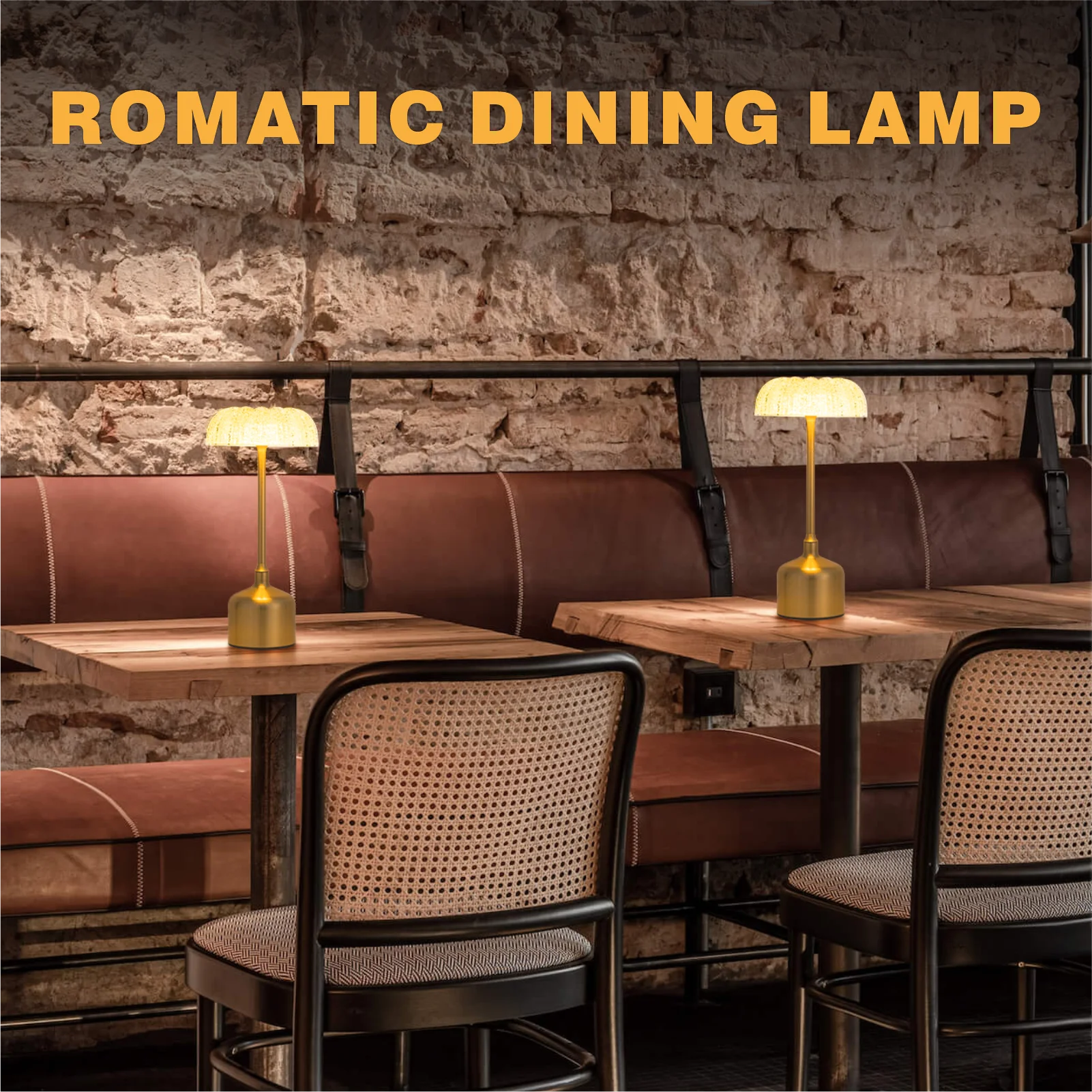 3000mah Retro Bar Table Lamp Restaurant Decoration Lamp LED Rechargeable Desk Light Touch Dimming Night Light Bedroom Lamp